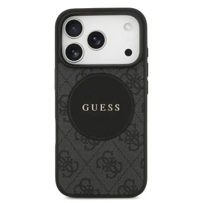 Guess Iphone 17 Pro Max Magsafe Leather Case With Classic Circle Logo
